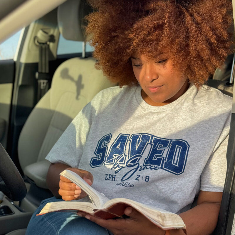 "Hutaco Christian Saved by Grace T-Shirt – Faith & Grace Collection" - Image 5