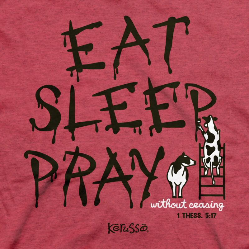 "Hutaco Christian Eat, Sleep, Pray T-Shirt – Faith & Prayer Collection" - Image 2