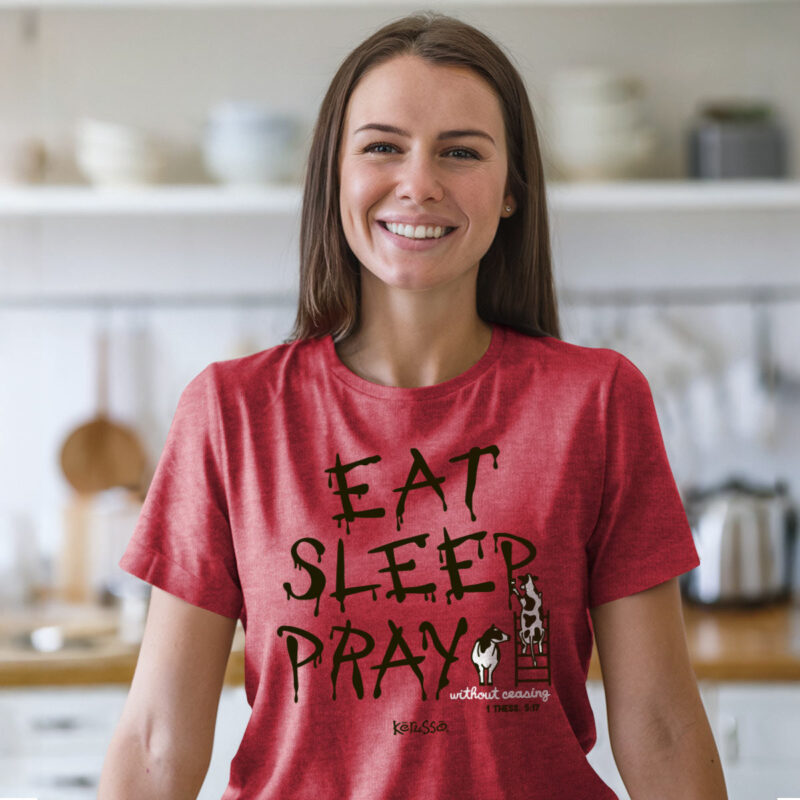 "Hutaco Christian Eat, Sleep, Pray T-Shirt – Faith & Prayer Collection" - Image 5