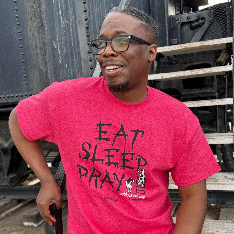 "Hutaco Christian Eat, Sleep, Pray T-Shirt – Faith & Prayer Collection" - Image 3